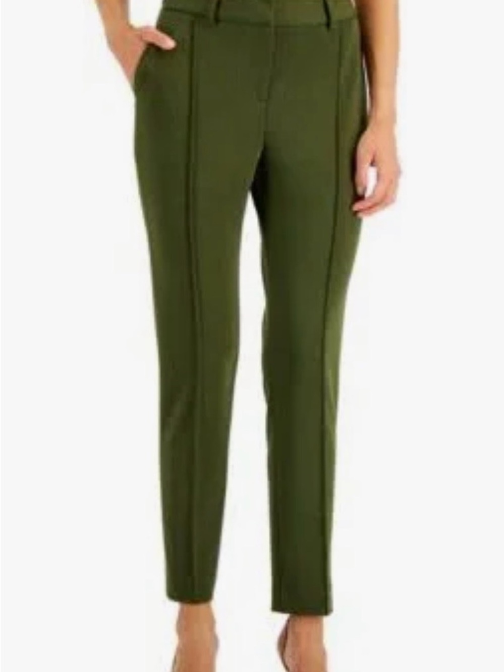 Women Tahari ASL Olive green pant suit 14/16 - Picture 5 of 8